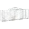 vidaXL Oblúkový gabionový kôš 300x50x100/120 cm pozinkované železo