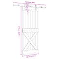 vidaXL Posuvné dvere NARVIK 80 x 210 cm (152,5 cm) Prírodná a čierna