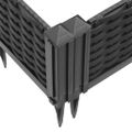 vidaXL Záhradný kvetináč s kolíkmi čierny 42,5x42,5x28,5 cm PP