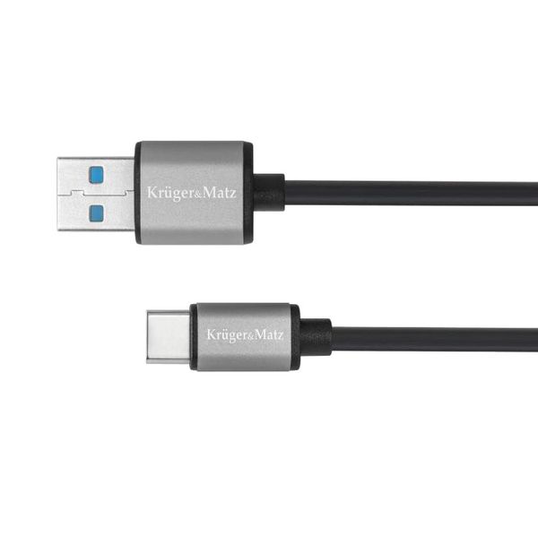 Kábel KRUGER & MATZ KM1244 Basic USB 3.0/USB-C 1m Black