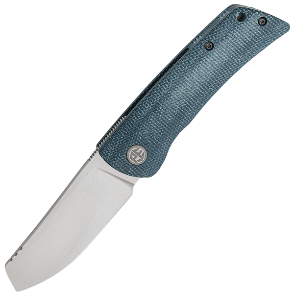 Petrified Fish PFE05BMP Flavorist- Cleaver vreckový nôž 8 cm, Satin, modrá, Micarta