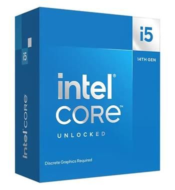 Intel/Core i5-14600KF/14-Core/3,5GHz/LGA1700 Procesor, 14 jader, 20 vláken, max. 5,3GHz, 24MB, LGA1700, bez VGA, 125W TDP, BOX s chladicem