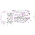 vidaXL TV skrinka Hnedá 105 x 33,5 x 46 cm Masívne mango drevo