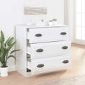 vidaXL Komoda lesklá biela 70x35,5x67,5 cm spracované drevo
