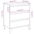 vidaXL Komoda betónovo sivá 60x35x70 cm spracované drevo
