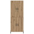 vidaXL Highboard Remeselný dub 69,5 x 34 x 180 cm Kompozitné drevo