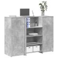 vidaXL Recepčný stôl betónovo sivý 135x50x103,5 cm kompozitné drevo
