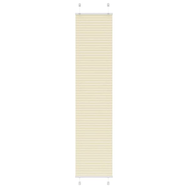 vidaXL Skladaná roleta krémová 45x200 cm šírka látky 44,4 cm polyester