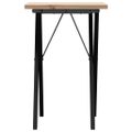 vidaXL Jedálenský stolík v tvare X 50x50x75,5 cm borovica a oceľ