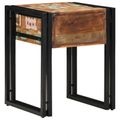 vidaXL Koncový stôl so zásuvkou 40 x 40 x 50 cm Masívne obnovené drevo
