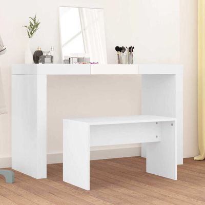 vidaXL Taburetka biela 70x35x45 cm spracované drevo