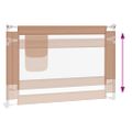 vidaXL Zábrana na detskú posteľ sivohnedá 100x25 cm látka