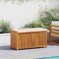 vidaXL Vonkajší box na vankúše 113x50x60,5 cm akáciový masív