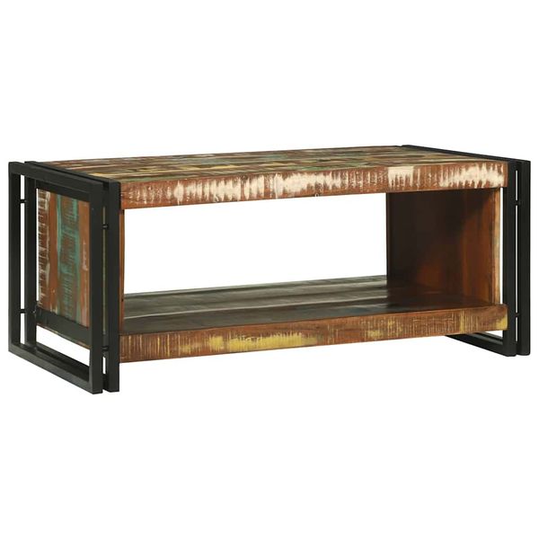 vidaXL Konferenčný stolík 90 x 50 x 38 cm Masívne obnovené drevo