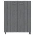 vidaXL Skrinka na topánky HAMAR, tmavosivá 85x40x108 cm, borovica