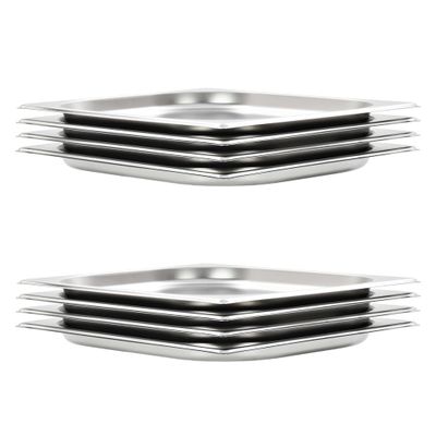 vidaXL Gastronádoby 8 ks, GN 1/2, 20 mm, nehrdzavejúca oceľ