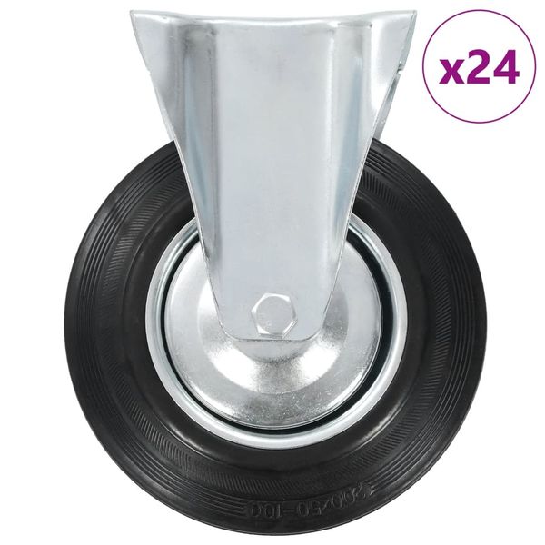 vidaXL 24 ks pevné kolieska 200 mm