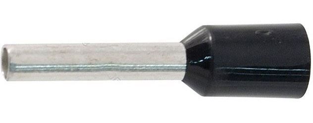 Dutinka na kábel 1,5mm2 čierna (E1510), balenie 100 ks