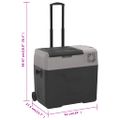 vidaXL Chladiaci box s kolieskom a rukoväťou čierno-sivý 40 l PP