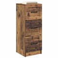 vidaXL Zásuvkový kabinet Staré drevo 33 x 34,5 x 87 cm