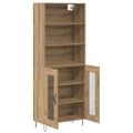 vidaXL Highboard 2 ks Remeselný dub 69,5 x 34 x 180 cm