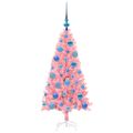vidaXL Vianočný stromček Ružová 120 cm PVC