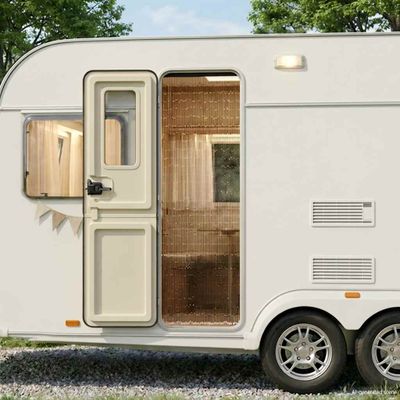 vidaXL Dverový záves proti hmyzu pre obytný automobil tmavošedá 56x185 cm bambus
