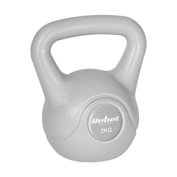 Kettlebell Bitumenový  2 kg šedý REBEL ACTIVE RBA-2322G-02