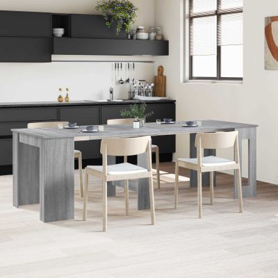 vidaXL Jedálenský stôl 240 x 85 x 75 cm Kompozitné drevo Sivý Sonoma
