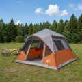 vidaXL Okamžitý stan so strechou Šedá a oranžová 305 x 275 x 190 cm