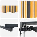 vidaXL Rám markízy Žltá a Šedá 400 × 300 cm Polyester s PU povrchom