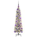 vidaXL Umelý vianočný stromček Biela 120 cm PVC, kov a plast