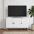 vidaXL TV skrinka Biela 99 x 34,5 x 50 cm Kompozitné drevo