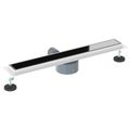 vidaXL Sprchový odtok s skleným krytom a 360° sifónom Čierna 60 cm