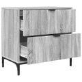 vidaXL Nočný stolík Sivý dub sonoma 63.5 x 36 x 61 cm Kompozitné drevo