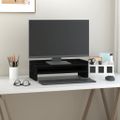 vidaXL Stojan na monitor čierny 50x24x16 cm masívna borovica