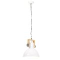 vidaXL Industriálna závesná lampa 25 W biela 30 cm okrúhla E27