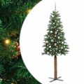 vidaXL Úzky vianočný stromček Zelená 210 cm