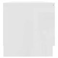 vidaXL TV stolík lesklý biely 80x35x36,5 cm spracované drevo