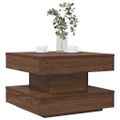 VidaXL Konferenčný stolík otočný o 360 stupňov hnedý dub 50x50x34,5 cm