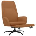 vidaXL Relaxačné kreslo s podnožkou sivohnedé mikrovláknová látka