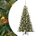 vidaXL Umelý Sklápací Vianočný Stromček s 300 LED-i 180 cm PE a PVC