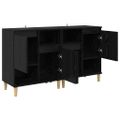 vidaXL Komody 2 ks Čierny dub 60 x 35 x 70 cm Kompozitné drevo