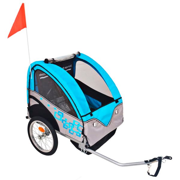 vidaXL Cyklovozík, sivo modrý 30 kg