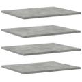 vidaXL Prídavné police 8ks, betónovo sivé 40x50x1,5cm kompozitné drevo