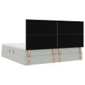 vidaXL Postel s úložným prostorem a matrací Svetlosivá 200 x 200 cm