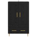 vidaXL Highboard Čierny dub 69,5 x 31 x 115 cm Kompozitné drevo