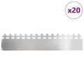 vidaXL Obrubníky trávnika 20 ks 103 x 0,05 x 22 cm Nehrdzavejúca oceľ