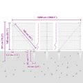 vidaXL Hexagonálny plot s stĺpom 50 x 1,4 m PVC potiahnutá oceľ Sivá