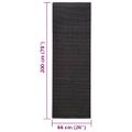 vidaXL Koberec prírodný sisal 66x200 cm čierny
